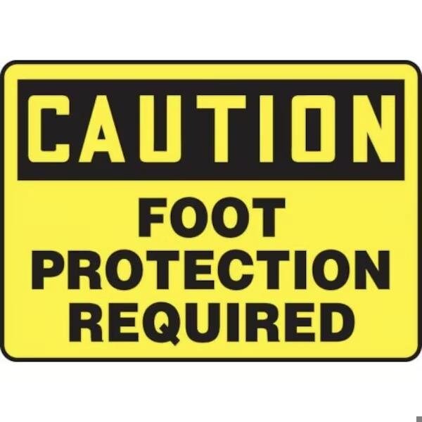 Accuform OSHA CAUTION SAFETY SIGN FOOT MPPE688XL MPPE688XL - main
